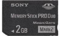 Sony 2GB MS Pro Duo Card + adapter (MSMT2GNPSP)